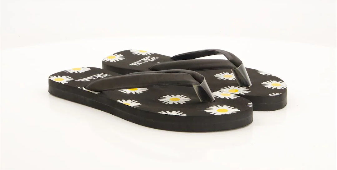 009 Ladies Flower Print Daisy Flip Flop Slippers for girls &amp; Womens