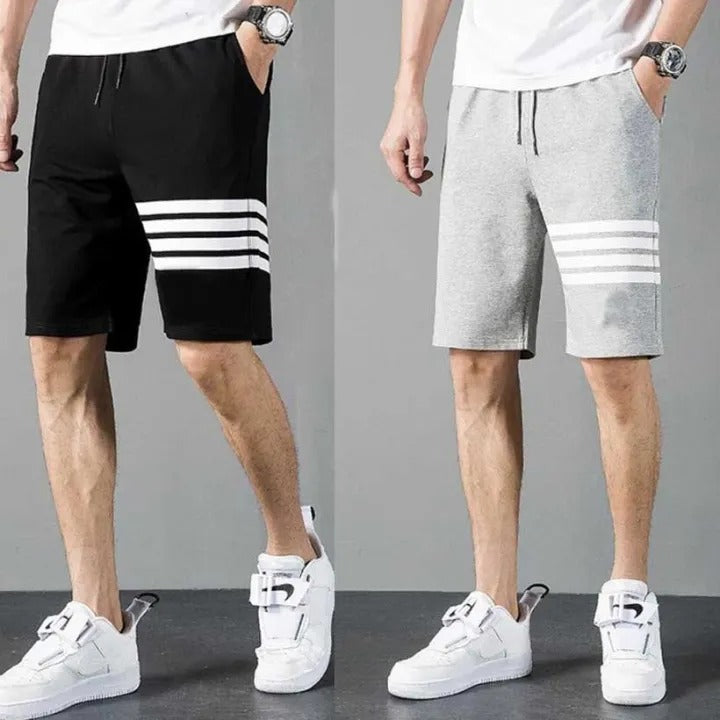 Pack of 2 Lining Stripe Style Fashion short For Mens (Black &amp; Grey)