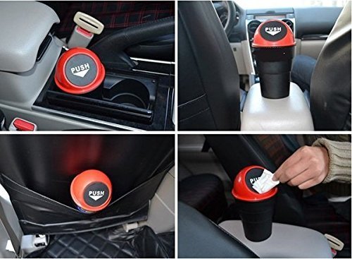 Car Trash Can Organizer Garbage Holder Storage Bag Trash Bin Paper Dustbin (Random Color)