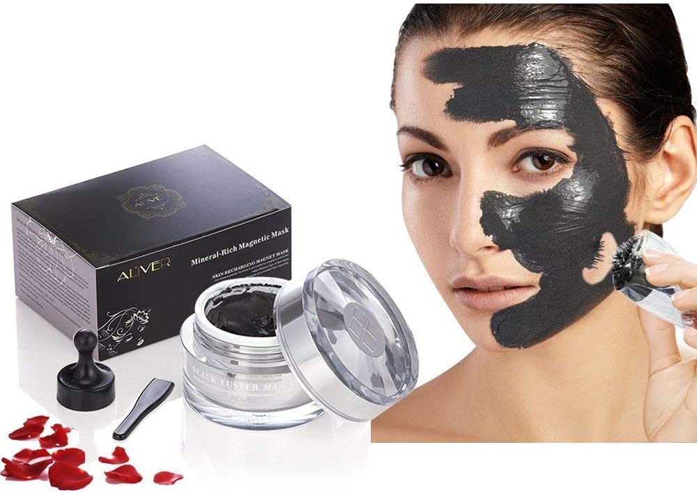 Audala Magnetic Mask Mineral Sea Mud Black Deep Skin C&amp;aleanser Face Mask - Moisture Anti ageing Cleaning Facial Pore Reducer and Help Clean Acne - Blackhead mp; Oil Skin Care