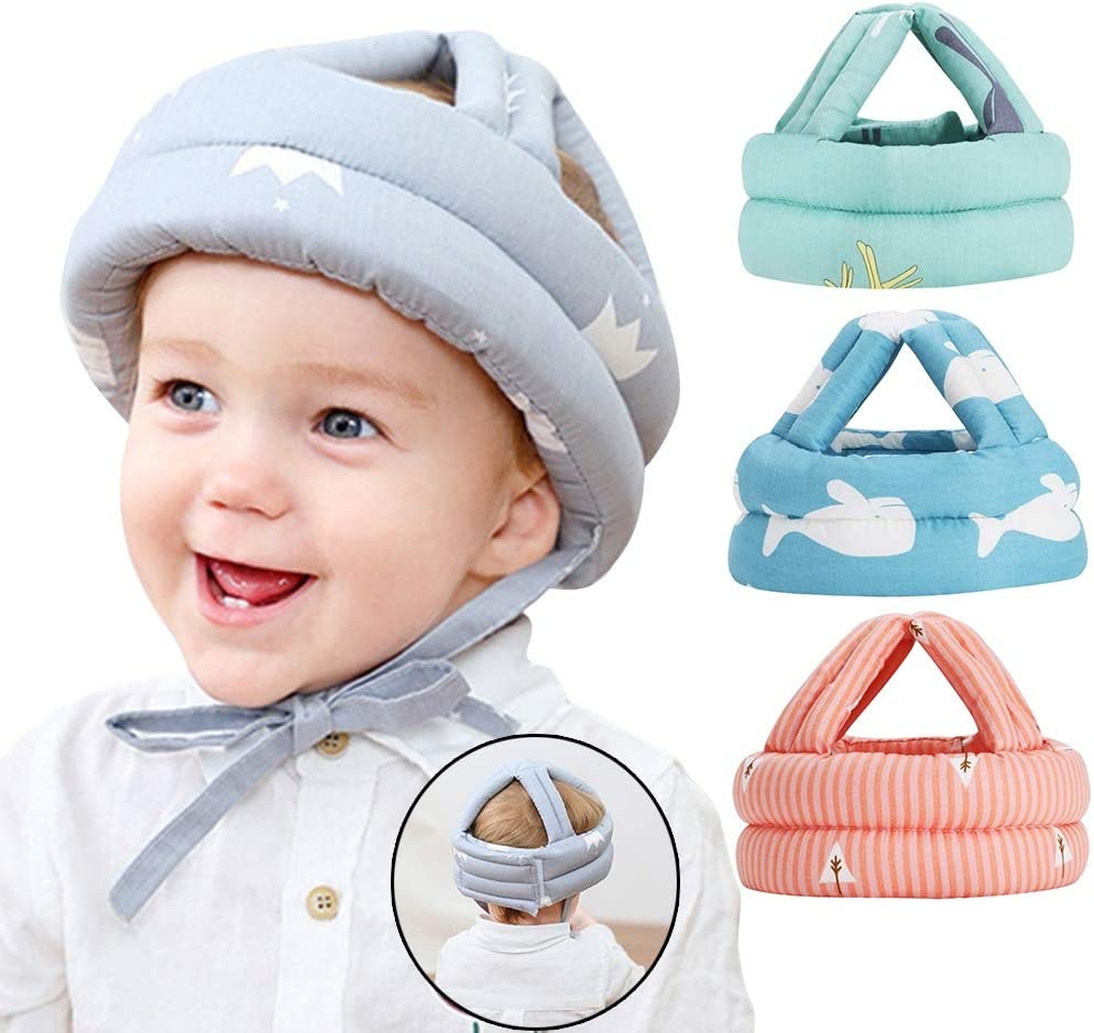 Baby Head Protector Crawling - Baby Safety Helmet &amp; amp Walking Helmet (Random Color/Design)