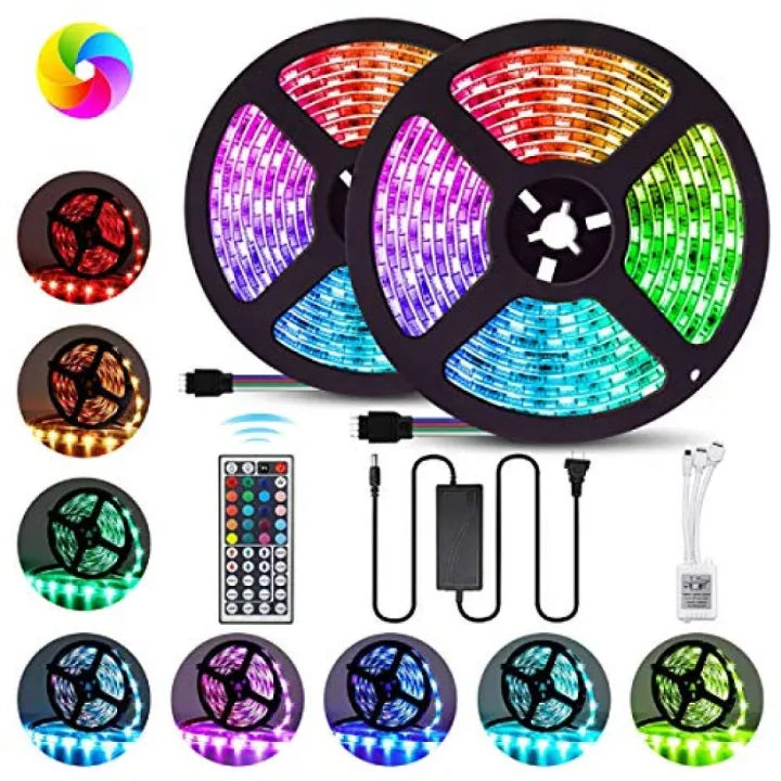 NEW RGB LED Strip 5 meter Top Quality With Remote And 12V Power Supply  (multicolor)