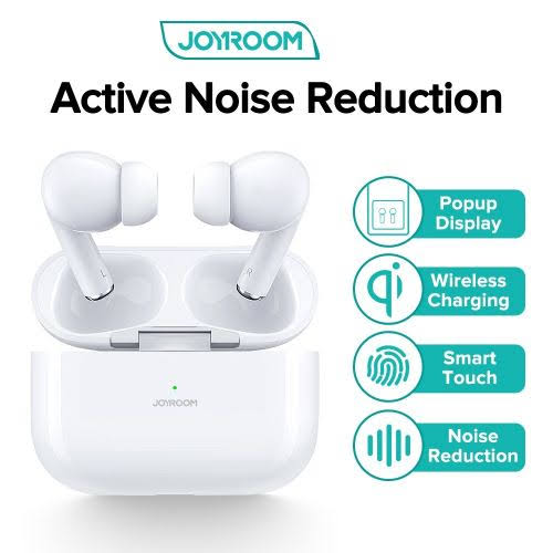 Joyroom Airpods Pro with case silicon | Wireless Earbuds with HiFi Sound and Long Battery Life - White