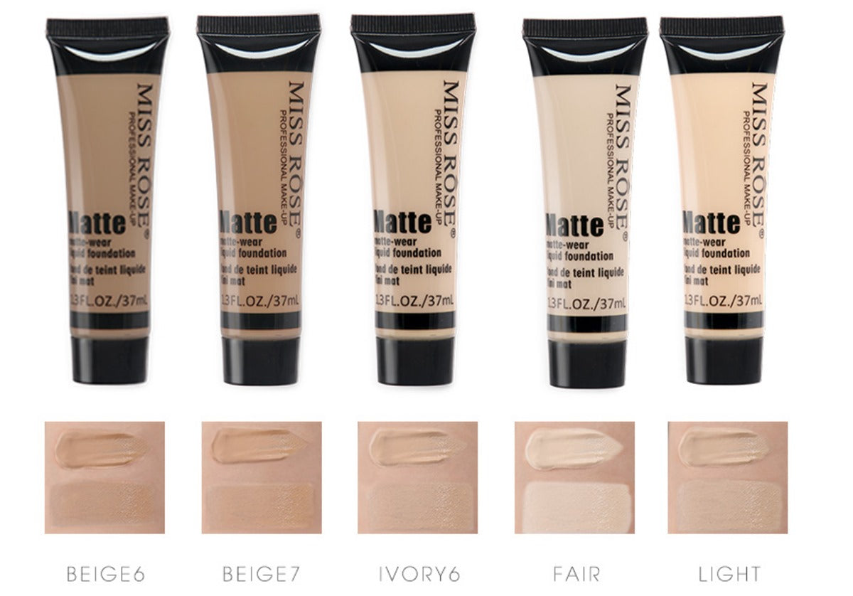 Miss Rose Long Lasting Liquid Full Skin Coverage Soft Matte Foundation 37ml