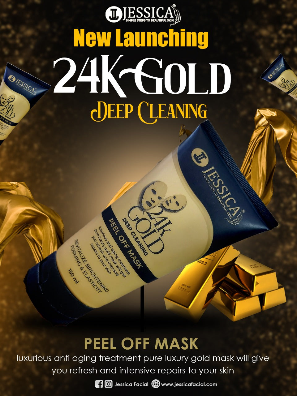 Jessica - 24K Gold Deep Cleaning Peel Off Mask - 150ml