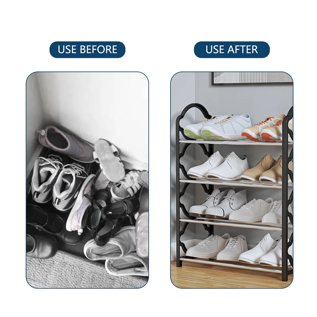 Non-Breakable Floor Standing Shoes Rack