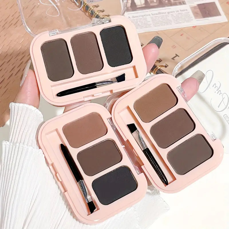 MEIYA EYEBROW POWDER 3 COLORS  Beauty Eyebrow Palette Beauty Eyebrow Palette Brush Inside