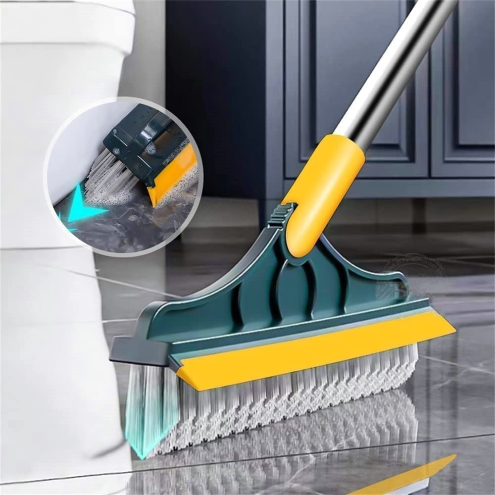 2 in 1 Floor Cleaning Brush Bathroom Tile Windows Floor Cleaning Brush with 120° Rotatable Head - Multipurpose Bathroom Floor Cleaning Brush - Floor Brush Scrubber