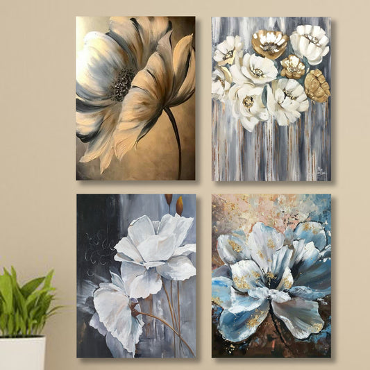 set of 4 wall art wooden canvas frames for home decoration