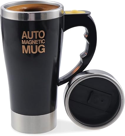 (NW0005) Auto Magnetic Mug - Electric Self Stirring Coffee / Mixing Cup for Coffee / Tea / Hot Chocolate, 450ml  (Cell Operated) (random Color)