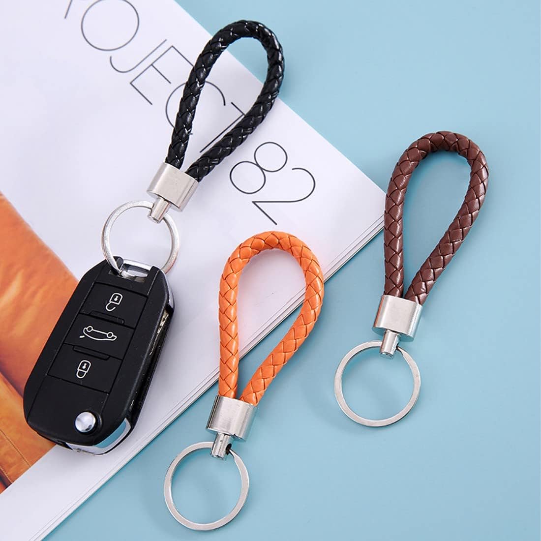 Multi Color Braided Design Keychain | Best Quality Keychain ( Random Color )