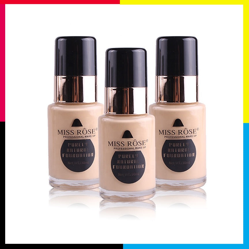 Miss Rose Waterproof Moisturizing Oil Free Full Coverage Deep Whitener Liquid Foundation 30Ml