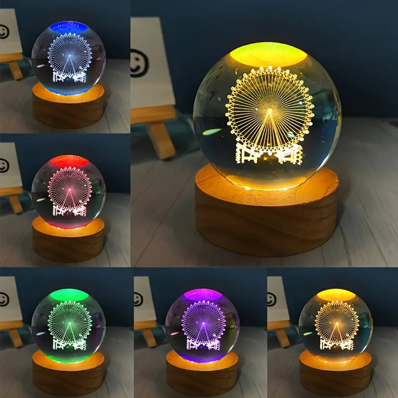 RGB Glowing Crystal Ball Night Light | Warm &amp; Romantic atmosphere for your home and room