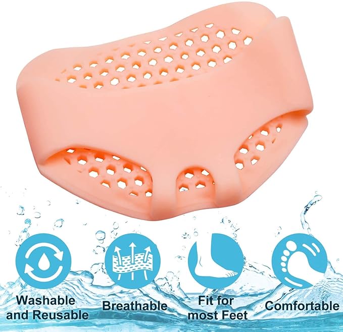 Silicone Gel Half Toe Heel Sleeve | Forefoot Insole Shoes Pain Relief Pads for Men and Women