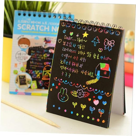 Scratch Note Pad -   Rainbow Drawing Draft Books for Children (random book)