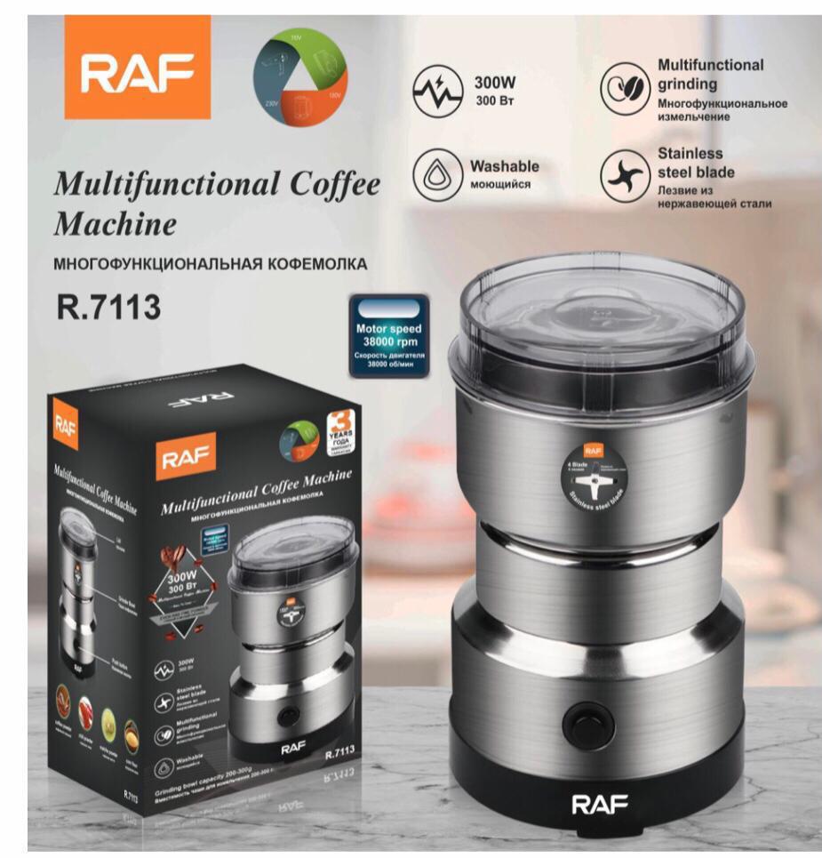 MULTI PURPOSE ELECTRIC COFFEE GRINDER AUTOMATIC COFFEE SPICE BEAN GRINDER STAINLESS STEEL RAF