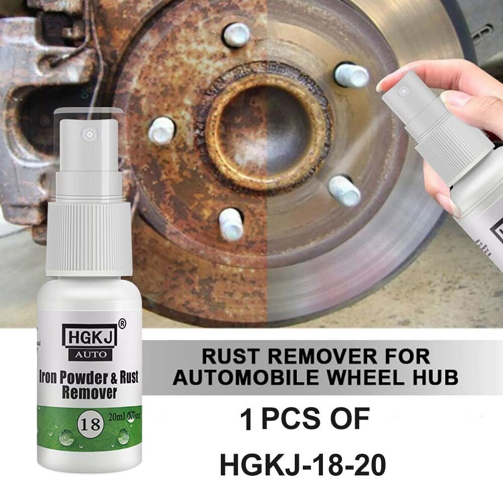 HGKJ-18-30ml Car Paint Wheel Iron Powder Rust Remover Car Logo Rust Spray Cleaner Repair Refurbising Accessories