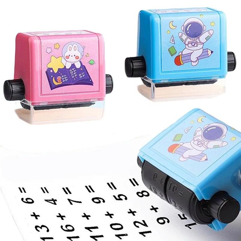 Roller Addition And Subtraction Pupils Maths Math Practice Number Rolling Stamp ( Random  )  (BOX PACKING)