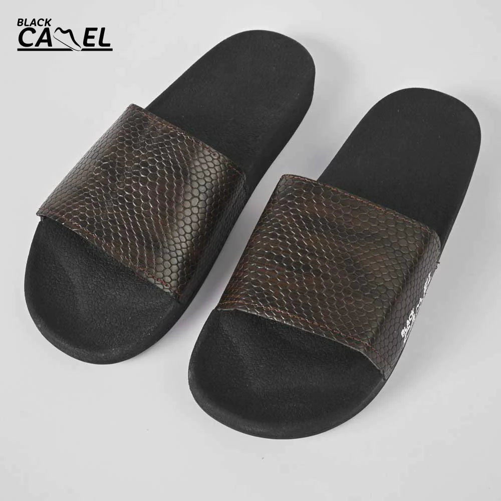 Black Camel Cobra texture slide (Cimahi - Brown/White 39-44)