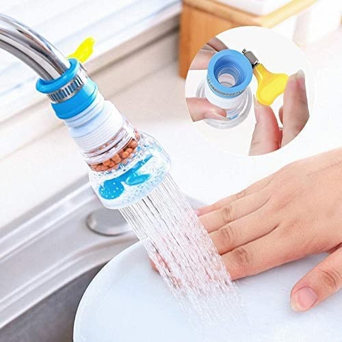 1 Pcs Faucet-tap 360 Degree Adjustable And Rotating Water Purifier Tap For Kitchen-shower With Clip-water Saving Filter ( Random Color)