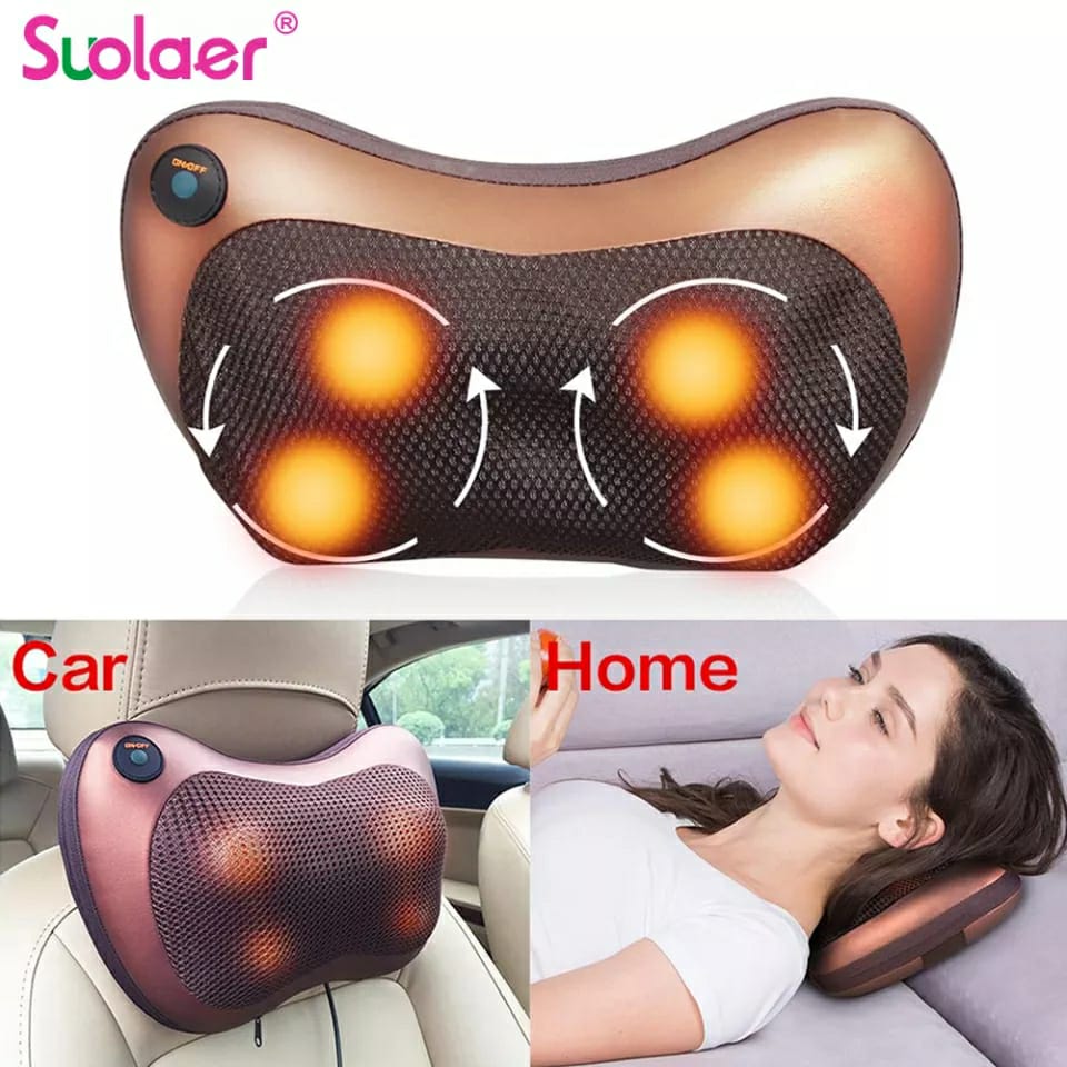 Massager Neck Car Home Cervical Massage Neck Back Waist Body Electric Multifunctional Massage Pillow Arm Foot Infrared Heated