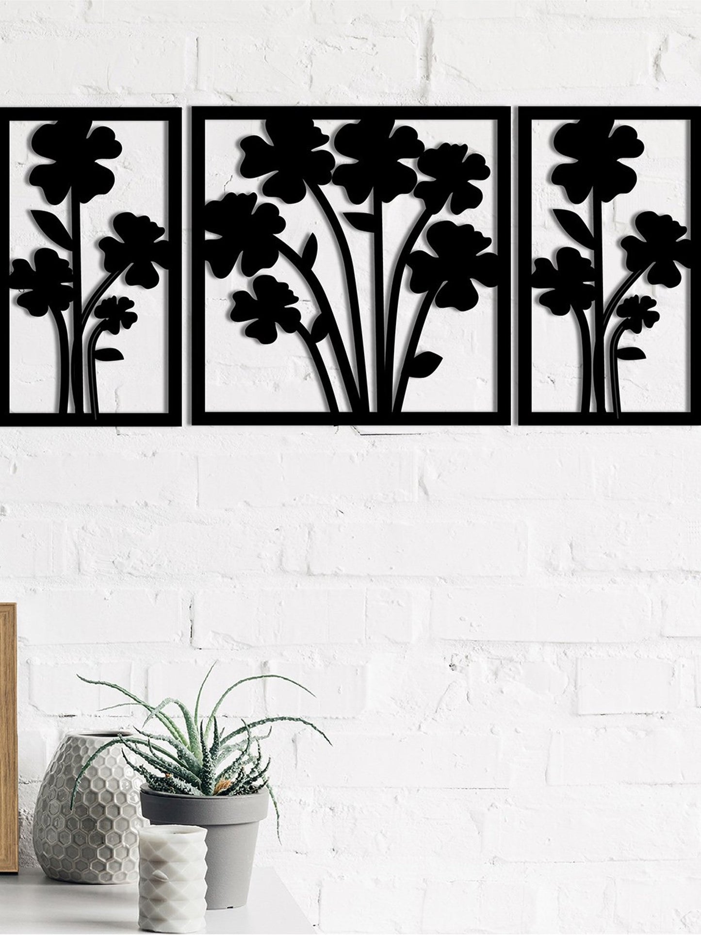 Home Decor Flower Frames Wooden Wall Art