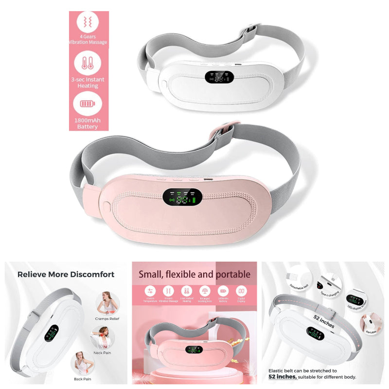 Heating and Vibrating Digital Period Pad for Healing Period Cramps - Women's Care pin Relief.