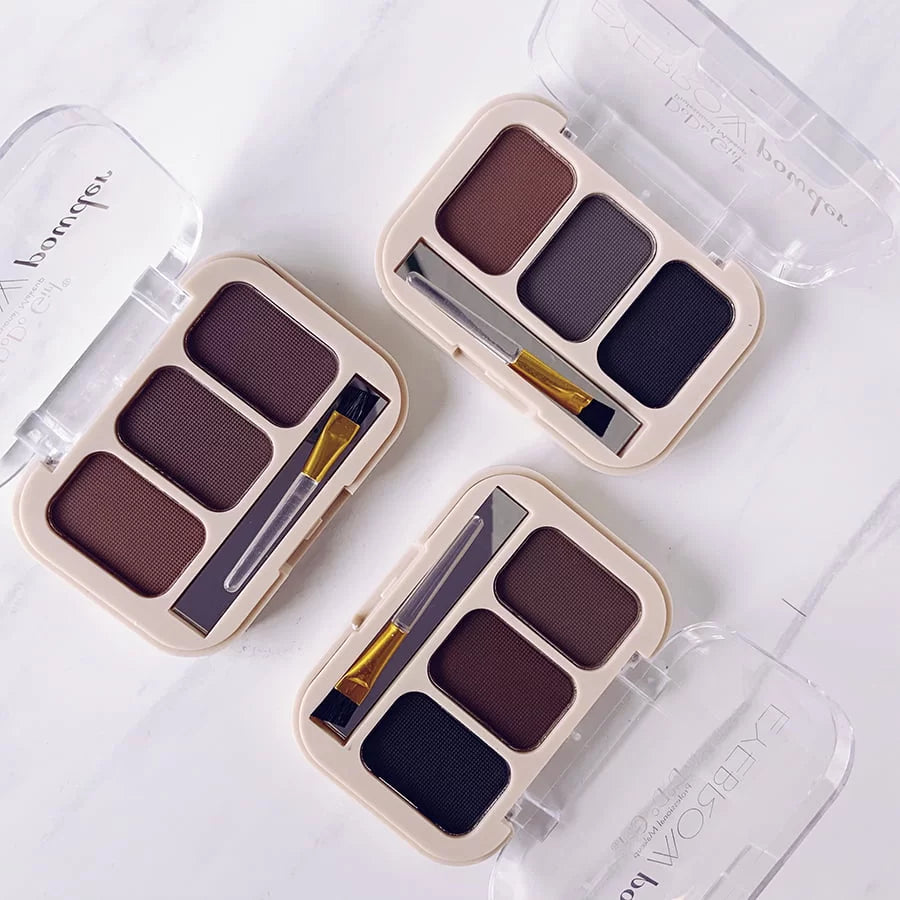 MEIYA EYEBROW POWDER 3 COLORS  Beauty Eyebrow Palette Beauty Eyebrow Palette Brush Inside