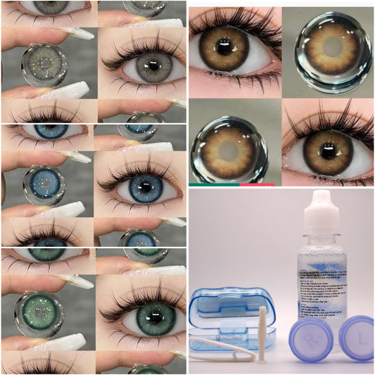 3-Tone Lens with Container Solution &amp; Travel Kit – Complete Contact Lens Care Set