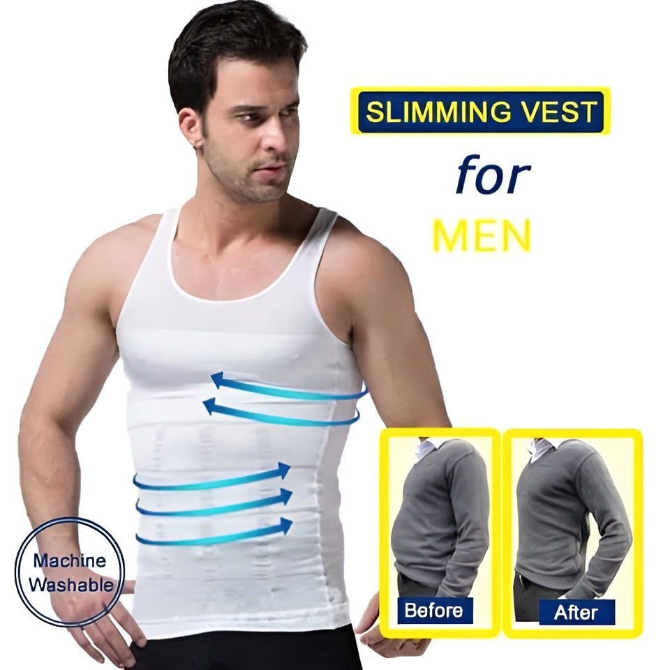 Slim N Fit Body Shaper Vest Shirt – Tank Top Sleeveless Shape Wear For Men  ( Random Color )