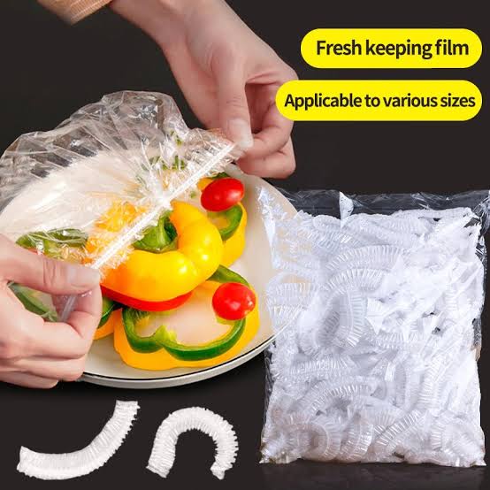 100pc Disposable Cling Film Cover Household Refrigerator Food Fruit Preservation Cover Dust-proof Plastic Fresh-keeping Cover.