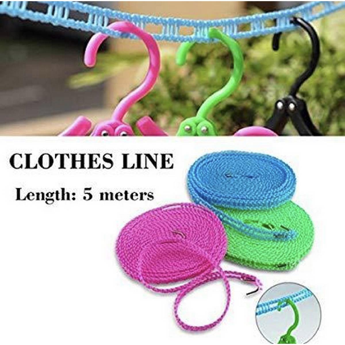 Plastic Cloth Hanging Rope Clothesline - 5 Meters