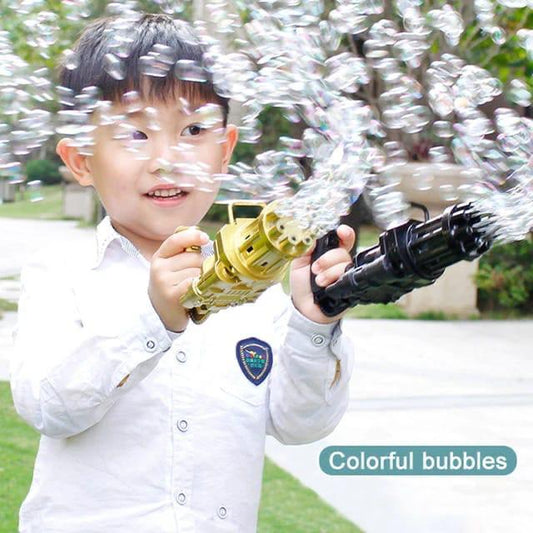 Kids Gatling Bubble Gun Toys Summer Automatic Soap Water Gatling Bubble Machine Children Indoor Outdoor Toy Blower Bubble (random color)