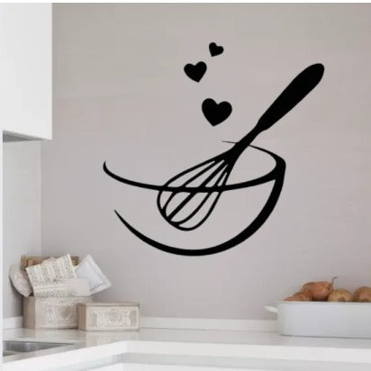 9 Different Piece Kitchenwares Wall Stickers Decorative Sticker | 12x12 inch each sticker