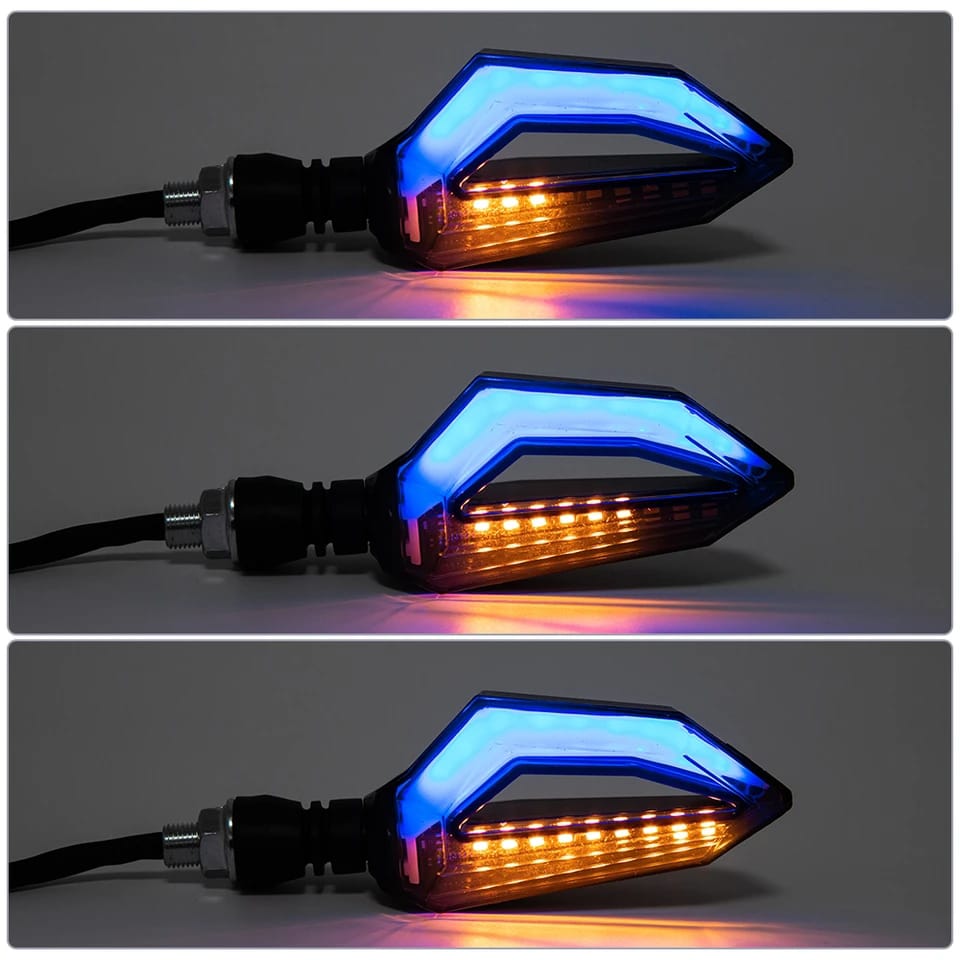 2 pcs motorcycle led turn signal indicator wirh parking drl light for all bikes 70cc and cg125 bikes | famcy indicator