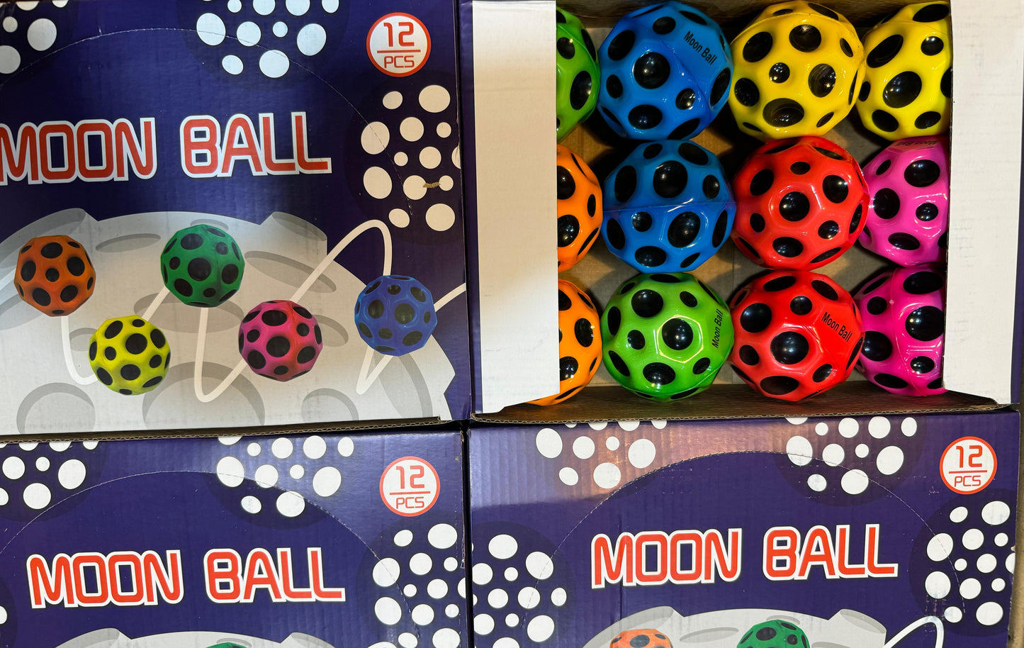 High Bounce Moon Anti Stress Ball | Ball Bouncing Ball for Children (Random Colors)