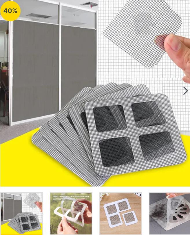 Multifunctional Sticker Drainer Netfor bathroom, kitchen etc | Window Screen Repair Patches for Door Window Screen Covering up Holes DIY Repairment