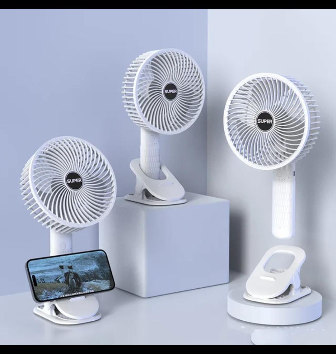 (NW00030)New portable 3 gears rechargeable desktop fan low noise air cooling handheld clipped circulator table fan Clip Fan USB Rechargeable Desk Fan with Sturdy Clamp