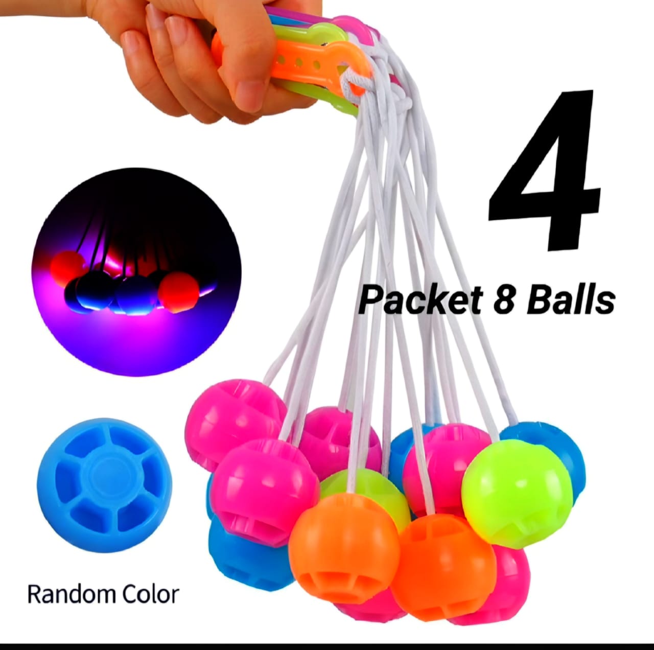 4 packet tak tak clacker ball | china ball | pack of 4 pair ( 8 balls ) for kids and adults (Random Color)