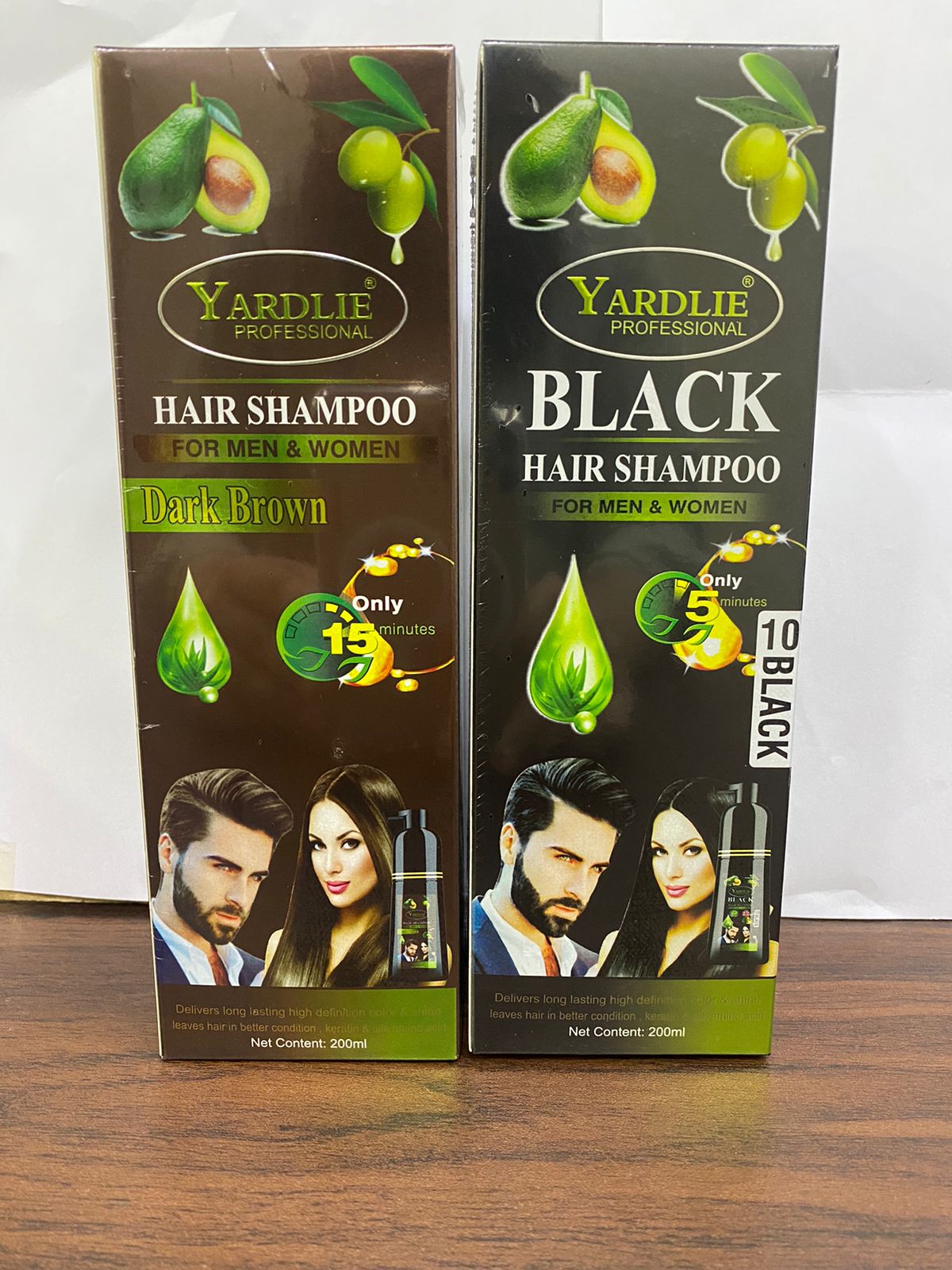 200 ml Yardlie Hair Color Shampoo Black/dark brown