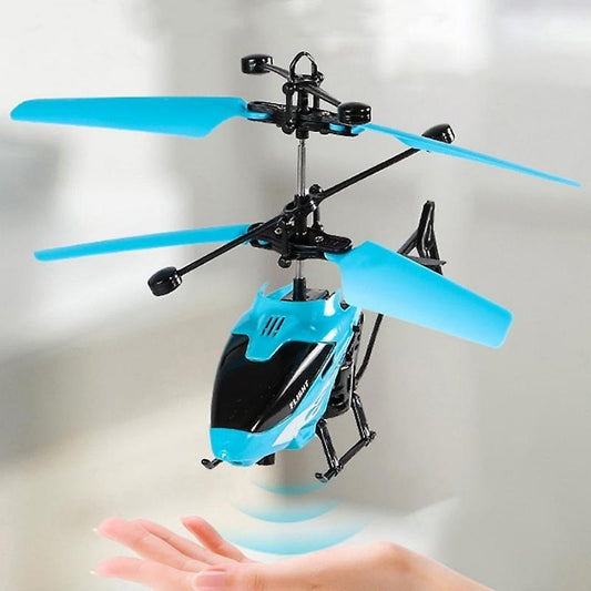 Rechargeable Flying Helicopter with lights,(Hand Sensor Control)  Best Toy For Kids playing (Random color)