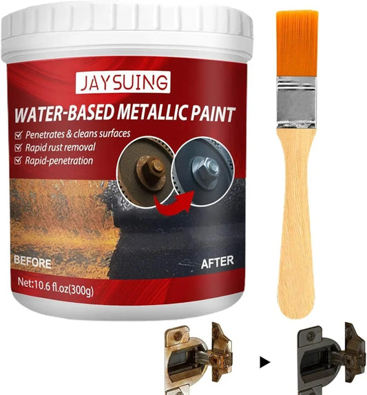 Rust paint Metallic Paint Anti Rust Protection Coating for removing rust from metal (with brush 300gm)pouch