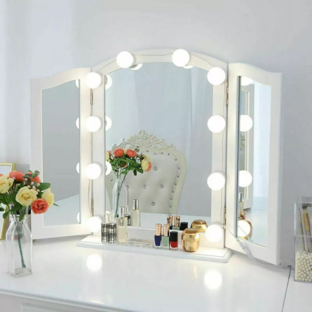 Vanity Mirror Lights – Usb Vanity Lights Makeup Lighting 10 Dimmable Light Bulbs