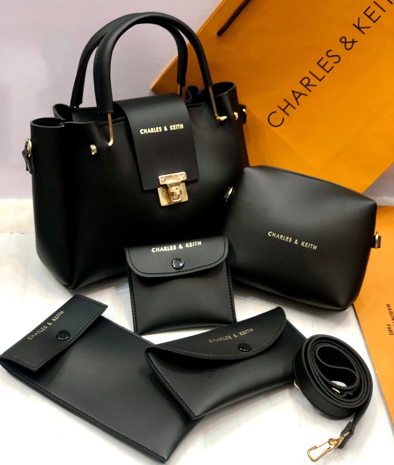 5 Pcs Shoulder Bag Set for Girls Charles &amp; Keith handbag