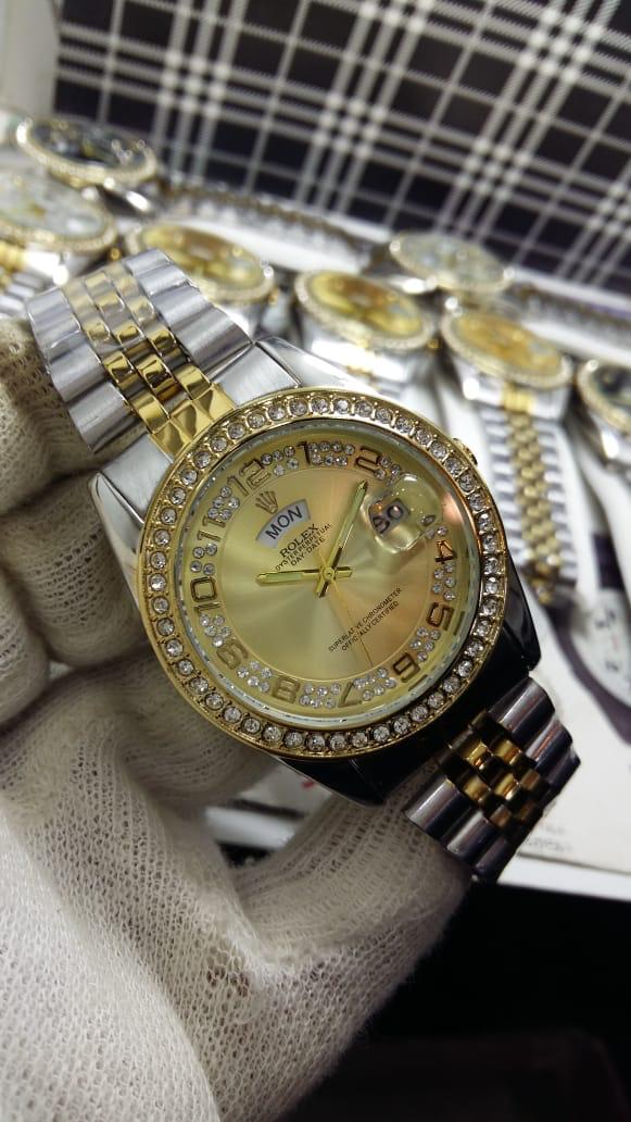 AA1 ROLEX DATE WORKING STAINLESS STEEL CHAIN