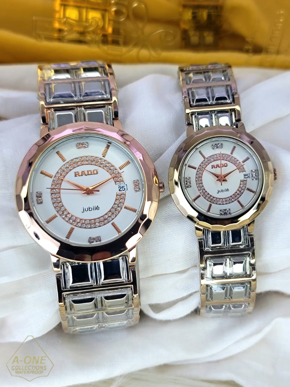 Aa1 two tone rado jubile couple  Watch Date Just Steel Chain