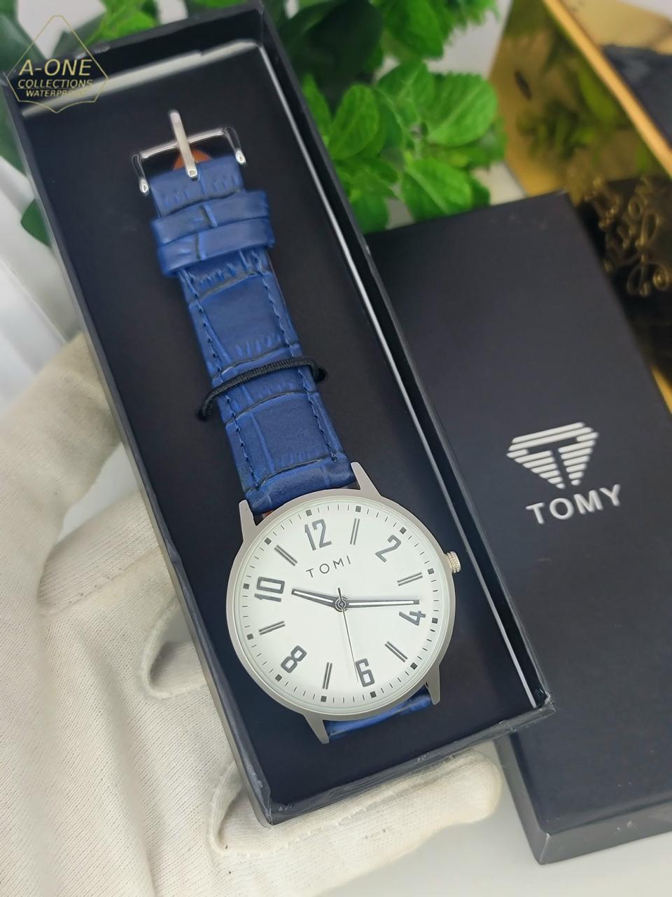 Aa1 TOMI Stylish Watch leather strap Watch  with box