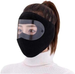 Windproof Anti Dust Full Face Masks Cycling Ski Breathable Masks Eye HD Anti Fog Goggles Hood Cover Winter Warm Hat Caps (Random Color)