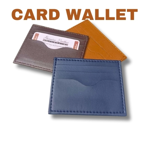 Slim Leather Card Case Wallet Minimalist Credit Card Holder Money Clip for Men &amp; Women