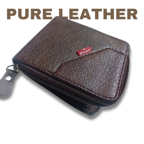 Men's Daily Use Bifold Zipper Wallet